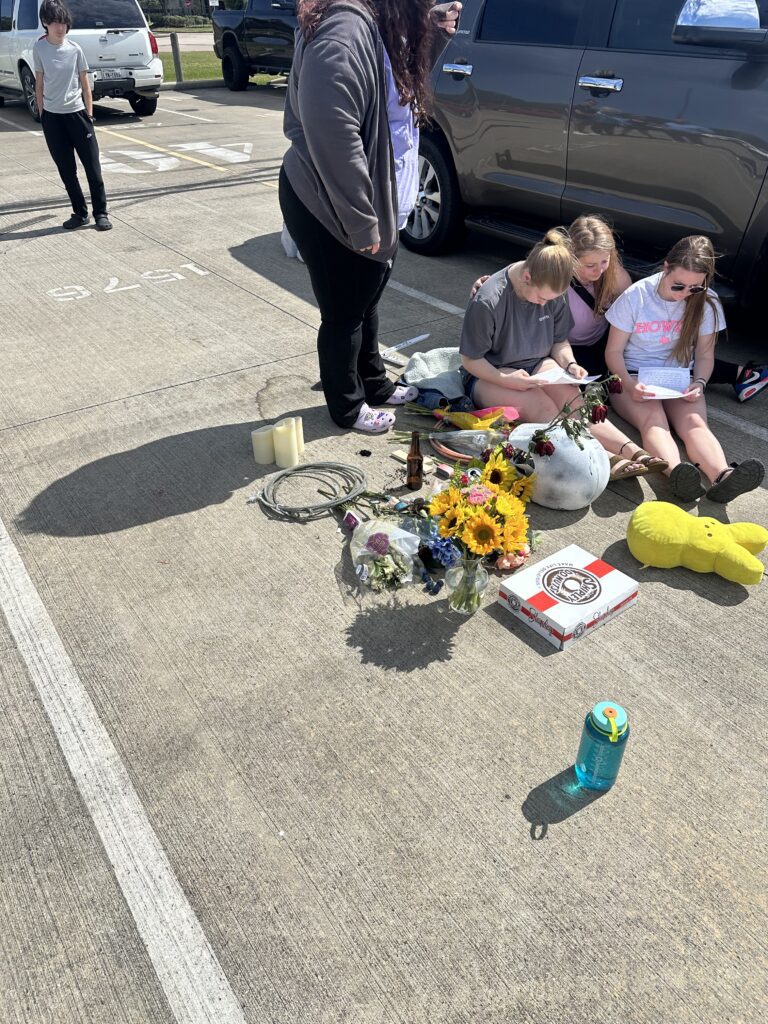 Prayer at Collin's Parking Space